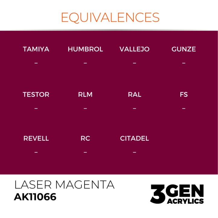 Laser magenta - équivalent