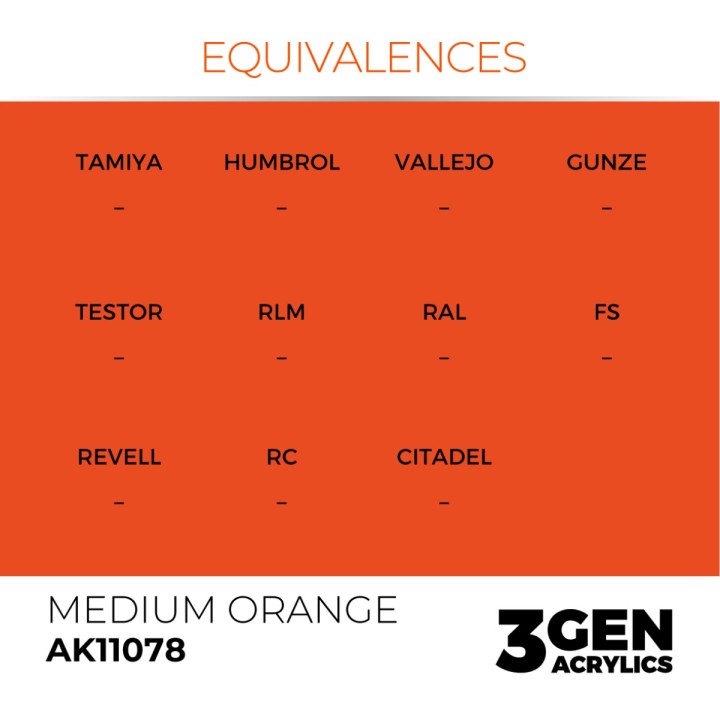 Orange Moyen - Équivalent