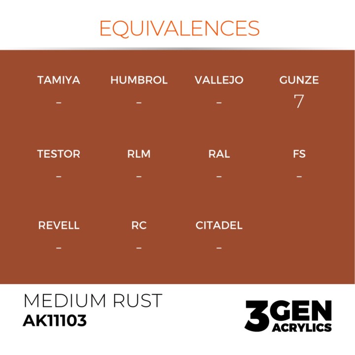 Rouille moyen - Medium Rust - Equivalent