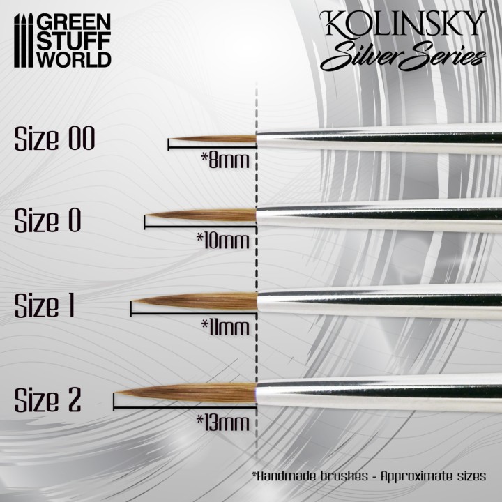 SILVER SERIES Set de Pinceaux Kolinsky - Pointe