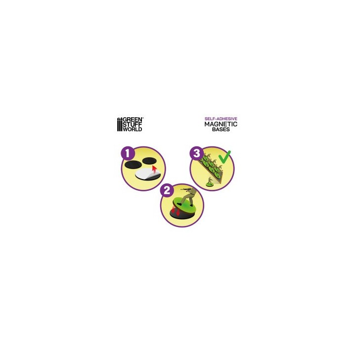 Feuilles magnétiques - Rond 32mm