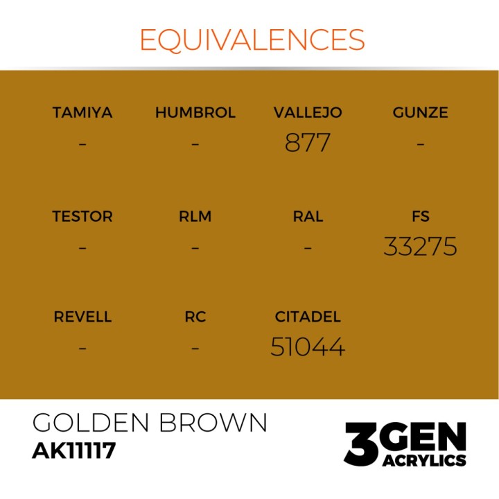 Brun doré - Golden Brown - Équivalent