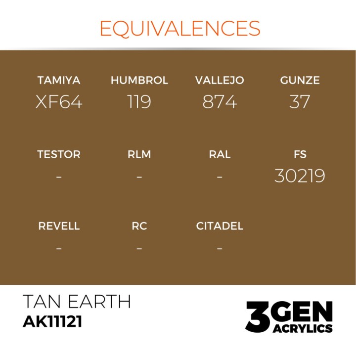 Terre beige - Tan Earth - Équivalent