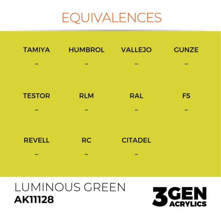Vert lumineux - Luminous Green - Équivalent