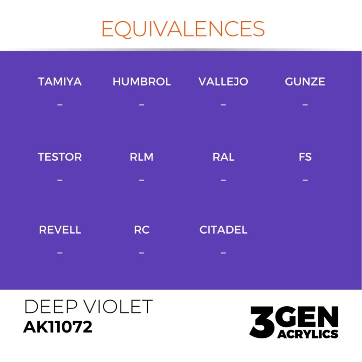 Violet Profond - Deep Violet - Équivalent